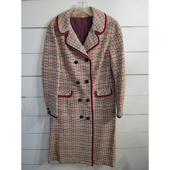 Pierre Delaneau Other - Vintage 1950s/60s Pierre Delaneau Martha West Wool Trench Coat Pockets Sz 16